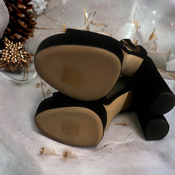 NEW! Jimmy Choo Suede Python Embossed Platform Sandals (37.5, fit like a 7) - Picture 3 of 8